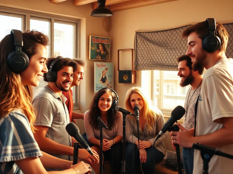 Equipo de Russafa Radio en el estudio